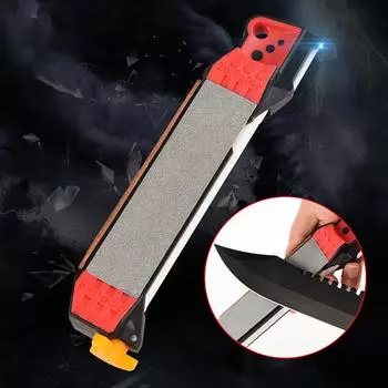 1 шт. Многофункциональная точилка для ножей, бытовая алмазная точилка для ножей, двухсторонние инструменты для заточки для кемпинга на открытом воздухе, кухни красный