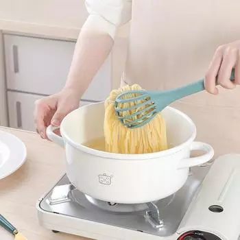 1 шт. многофункциональный 3 в 1 венчик для взбивания яиц, миксер для напитков, мешалка, нейлоновые щипцы для лапши, макарон, спагетти, зажимы для еды, кухонные инструменты жёлтый