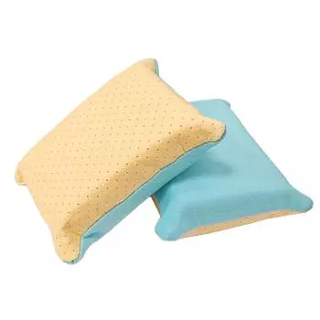1 шт. Многофункциональный блок-губка для чистки автомобиля Нетканый двухсторонний бархатный блок-губка Губка для чистки и защиты от запотевания автомобильного стекла 1PCS небесно-голубой