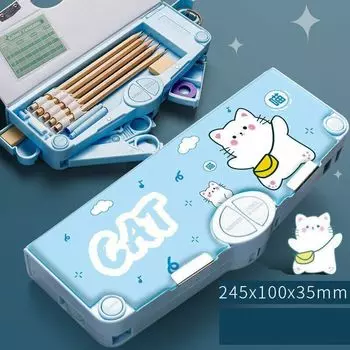 1 шт. многофункциональный пенал для карандашей, школьный канцелярский ящик, детский пенал для хранения карандашей, новинка, большой емкости, подарочный пенал