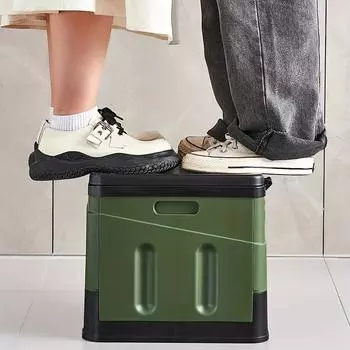 1 шт. многофункциональный ящик для хранения на открытом воздухе складной туалет портативный аварийный туалет кемпинг путешествия автомобиль использование складной органайзер зелёный