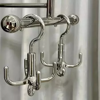 1 шт. Многофункциональный вращающийся крючок для одежды, вращающаяся вешалка для пальто с четырьмя лапками без проколов, органайзер для ремней, вешалка для шарфов, гардероб