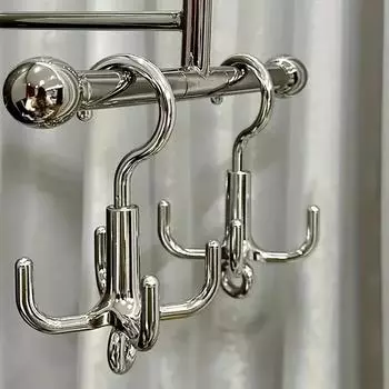 1 шт. Многофункциональный вращающийся крючок для одежды, вращающаяся вешалка для пальто с четырьмя лапками без проколов, органайзер для ремней, стойка для хранения шарфов, гардероб