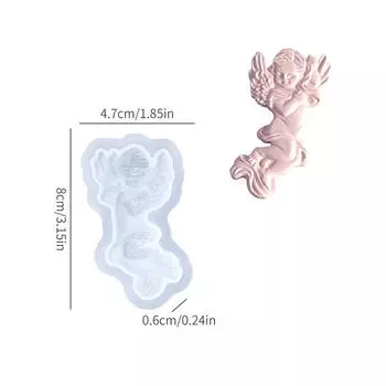 1 шт. Многоразовая форма для выпечки с узором ангела, Топперы для торта, Европейский ангел, Рельефная форма для свечи, Силиконовая форма с тисненым узором
