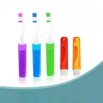 1 шт. многоразовая портативная складная зубная щетка с коробкой для хранения мини красочные экономят место в ванной комнате дорожные принадлежности держатели для зубной пасты красный