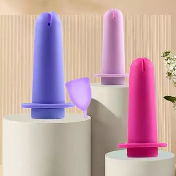 1 шт. многоразовая женская менструальная чаша-бустер силиконовый продукт для женской гигиены фиолетовый