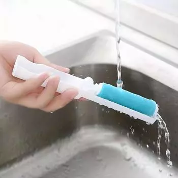 1 шт., многоразовый валик для ворса, моющийся липкий валик для ворса, портативный складной валик для ворса, валик для удаления шерсти домашних животных, портативный валик для удаления ворса зелёный