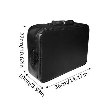 1 шт. Многосекционная влагонепроницаемая сумка для документов Сейф Защитная коробка Устойчивость к высоким температурам 36x27x10см 36.1x27.4x10.4 cm чёрный