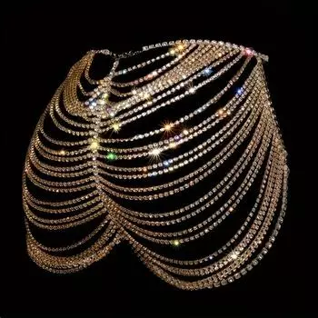 1 шт. многослойная цепочка с кисточками, подвеска, цепочка для тела, юбка, цепочка для ночного клуба, костюм для выступлений, цепочка для тела, гламурные украшения для тела, сувениры для вечеринки