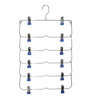 1 шт. многослойные вешалки для одежды с 12 зажимами, держатель для хранения одежды розы красного