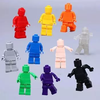1 шт. многосоставной подвижный строительный блок MiniFigure Moc детские кирпичи кукла подарочная игрушка мини коллекционная игрушка красочная 1,77 дюйма чёрный