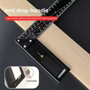 1 шт. многоугловая измерительная линейка из углеродистой стали 90 градусов плотницкая линейка для разметки квадратных отверстий квадратная линейка транспортир