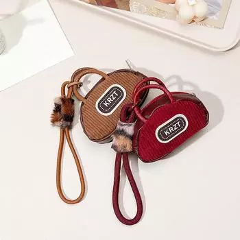 1 шт., мобильная подвеска, плюшевая меховая сумочка, цепочка, маленькая и компактная помада, корейская сумка для ключей с нулевым размером денег, брелок для автомобиля