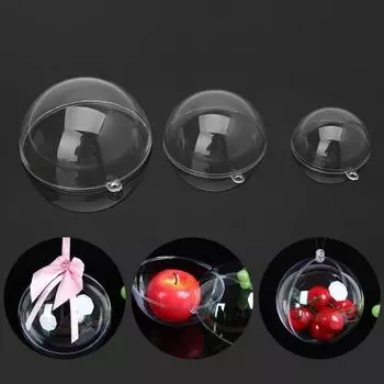 1 шт., модель дерева, подвесной шар, пластиковый полый шар, украшение для оконного дисплея, прозрачное 8 cm