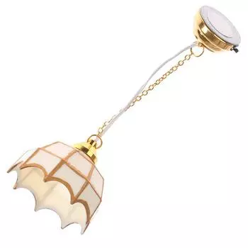 1 шт., модель кукольного дома, мини-освещение, светодиодная электронная белая лампа с золотым следом 10.5cm