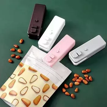 1 шт., модель с зарядкой от USB, запайщик, бытовая сумка для закусок, открытая запайка, интегрированный запайщик, удобный мини-запайщик для пищевых пакетов кофейный