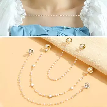 1 шт. модная элегантная милая декоративная противоскользящая скрытая цепочка на лацкан, брошь, цепочка на вырез S