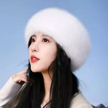 1 шт. модная элегантная универсальная пушистая приятная для кожи шапка с пустым верхом из искусственного меха зимняя теплая