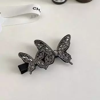 1 шт. Модная элегантная заколка-бабочка с полными бриллиантами, милая заколка-уточка, аксессуар для волос, супер сверкающая заколка для боковой челки