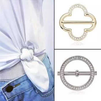 1 шт., модная элитная элегантная одежда, завязанное кольцо с пряжкой, шелковый шарф, пряжка, универсальные аксессуары с фиксированной пряжкой