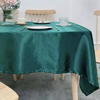 1 шт., модная атласная скатерть для стола, свадебный банкет S белый