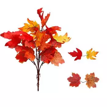 1 шт., модная цветочная композиция из кленовых листьев, домашний декор, искусственное растение 35 см, осенняя тематика