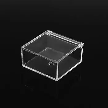 1 шт. модная квадратная откидная витрина для хранения вещей пылезащитная прозрачная подарочная коробка акриловая коробка для хранения 6*6*3