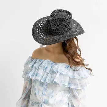 1 шт. модная модная дышащая новая унисекс полая соломенная шляпа солнцезащитная шляпа для наружного украшения