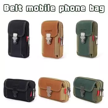 1 шт., модная мужская многофункциональная поясная сумка, повседневный кошелек для мобильного телефона, карман, мужской уличный спортивный пояс для путешествий, поясная сумка Horizontal хаки