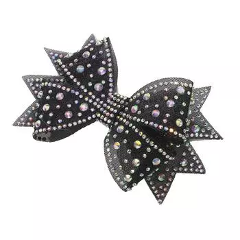 1 шт., модная обувь, украшения, материалы, блестящий бант, дизайн обуви, аксессуары на высоком каблуке с пряжкой, свадебная невеста one size чёрный