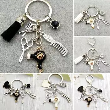 1 шт., модная очаровательная прическа с кисточками, подарок для парикмахерских, брелок, новая расческа, сделай сам, ретро