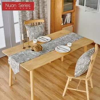 1 шт. модная популярная ретро-стиль хлопковая и льняная удобная дорожка для обеденного стола декоративная для домашнего стола серии Nuan W30cm x L140cm чёрный