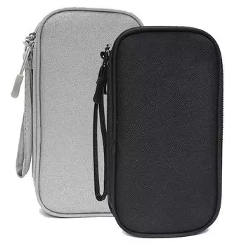1 шт., модная портативная цифровая сумка, сумка для хранения кабеля передачи данных, сумка для наушников на открытом воздухе, ящик для хранения телефона, зарядное устройство USB чёрный