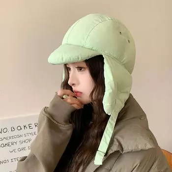 1 шт. модная повседневная ветрозащитная холодостойкая шапка пуховая хлопковая защита ушей зимняя уличная сохраняющая тепло