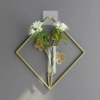 1 шт. модная простая ваза для цветов настенная железная подвесная комнатная декоративная фурнитура для дома