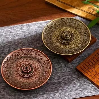 1 шт., модная ретро-подставка для благовоний в форме лотоса, кадильница с 9 отверстиями, цинковый сплав, офисный декор