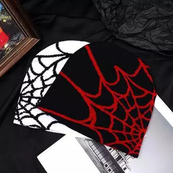 1 шт. модная шапка-пуловер с паутиной, вязаная шапка, мягкая, теплая, для защиты ушей, хип-хоп шапка