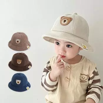 1 шт. модная шляпа-ведро с героями мультфильмов для детей, для мальчиков и девочек, милая шапка с изображением медведя и рыбы для малышей, мягкая дорожная уличная солнцезащитная шляпа