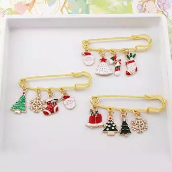 1 шт. модная снежинка конфета рождественская брошь милый лось подарок на вечеринку креативный значок носки снеговик