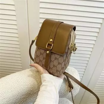 1 шт. модная сумка через плечо для мобильного телефона, универсальная маленькая квадратная сумка на одно плечо