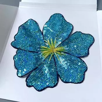 1 шт. модная вышитая аппликация с пайетками и принтом цветов, нашивки на одежду, аксессуары для платья