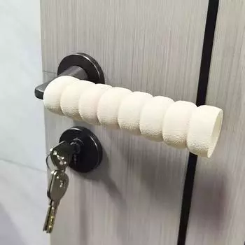 1 шт. модная защитная крышка для дверной ручки, увеличенная пластиковая дверная ручка для спальни, ванной комнаты, перчатки, противоударная накладка, утолщенное настенное покрытие