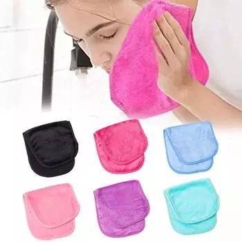 1 шт., модное мягкое плюшевое средство для снятия макияжа, уход за кожей, полотенце для чистки лица, чистый цвет светло-розовый