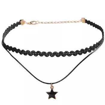 1 шт. Модное ожерелье из тесьмы, винтажный геометрический кулон, готический чокер, ошейник, цепочка, ювелирные изделия