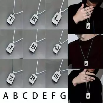 1 шт. модного хип-хоп ретро ожерелья с полой буквой, регулируемой в форме буквы О, удобного для ношения, подходит для вечеринок и повседневных выходов A