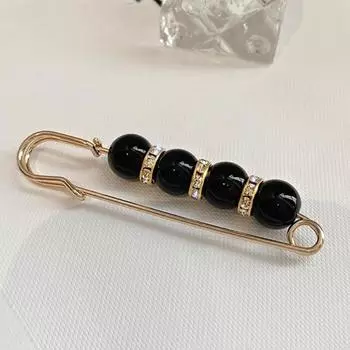 1 шт. модные броши платья украшенные пуговицы булавки изысканные женские аксессуары 7.5cm чёрный