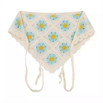 1 шт. Модные дофаминовые вязаные банданы с ромашками для женщин, девушек, для вечеринок, аксессуары для волос