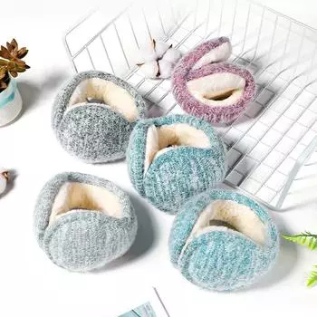 1 шт. модные флисовые наушники зимние уличные ветрозащитные плюшевые теплые наушники защита ушей темно серый