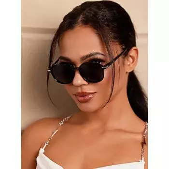 1 шт. Модные геометрические пластиковые солнцезащитные очки для женщин и мужчин, повседневные очки, аксессуары для очков.