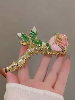 1 шт. Модные изысканные заколки для волос в виде розовых роз для женщин и девушек, аксессуары для волос